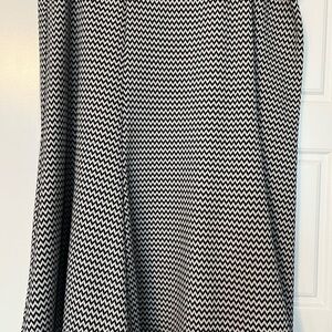 Zac & Rachel Black and White Patterned Midi Skirt